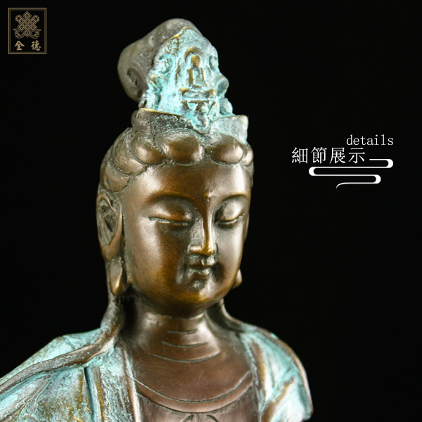 子問,子問銅雕,子問限量原創銅雕-水月觀音