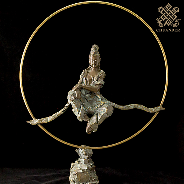 子問,子問銅雕,子問限量原創銅雕-一如自在觀音（附證書）