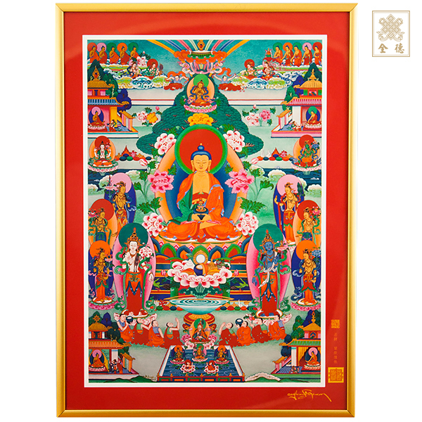 彌陀淨土,極樂世界,唐卡