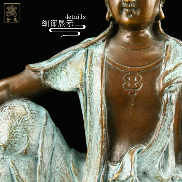 子問,子問銅雕,子問限量原創銅雕-水月觀音