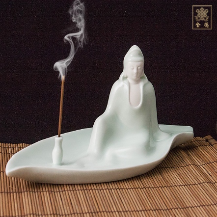 陶瓷香插-一葉觀音