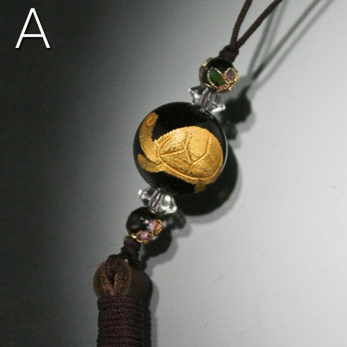 皮質吊飾-金錢龜-黑瑪瑙