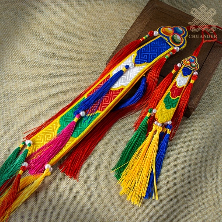 手鼓飄帶-五色迴字紋布（共三款）