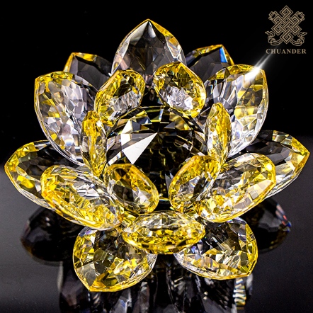 水晶蓮花-雙色-金蓮-30mm