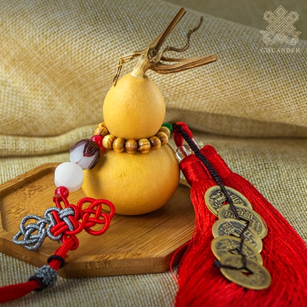 流蘇中國結吊飾-小葫蘆+五帝錢（共二款）