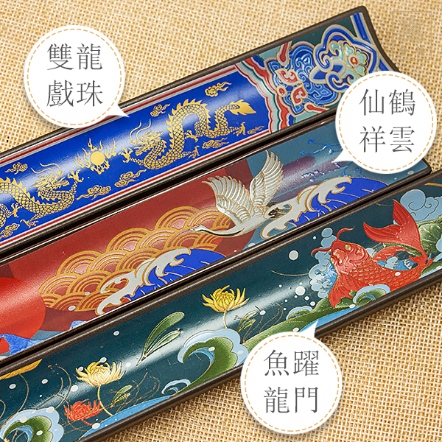7寸線香插-陶瓷彩繪-魚躍龍門