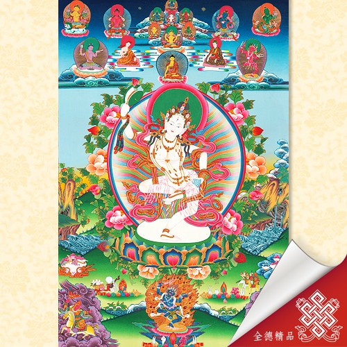 瑪吉瑙準佛母 09-022 唐卡畫布