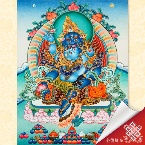 綠財神-唐卡畫心
