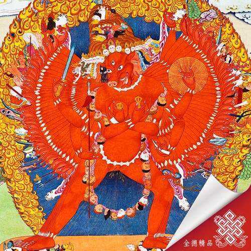 隆德寺,護法,本尊,唐卡,畫布,畫心