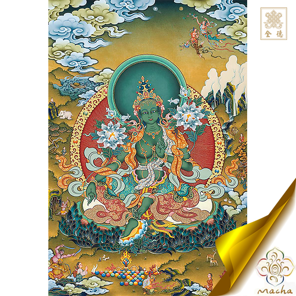綠度母,瑪嘉,瑪嘉唐卡,圖登顛巴