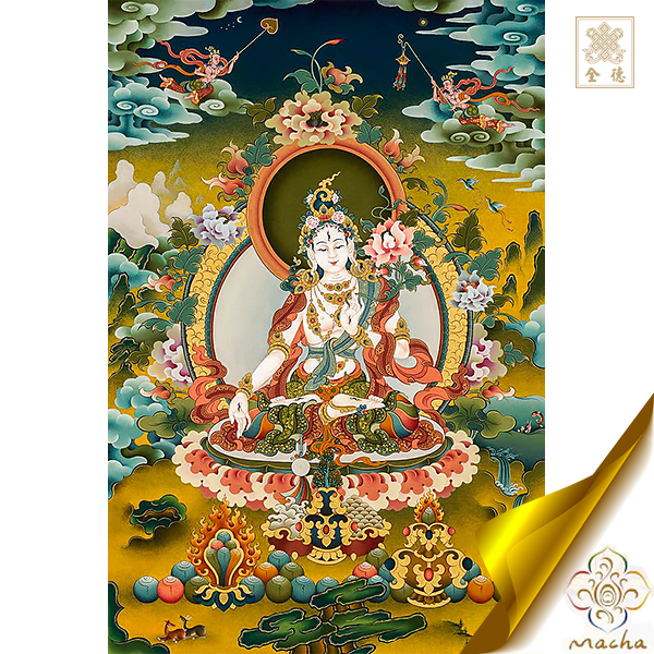 白度母,瑪嘉,瑪嘉唐卡,圖登顛巴