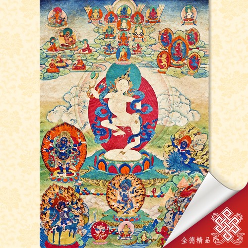 八蚌寺瑪吉瑙準佛母08-047-唐卡畫心