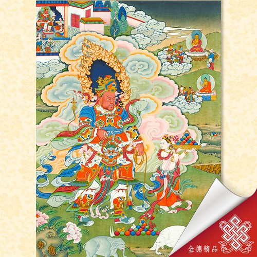 西方廣目天王,謢法,唐卡