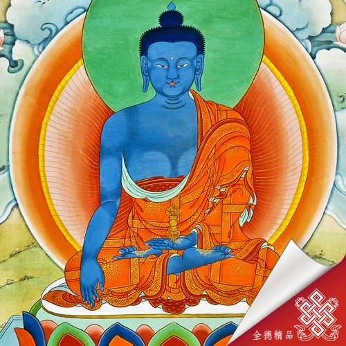 不動佛,不動佛與八吉祥空行母,唐卡