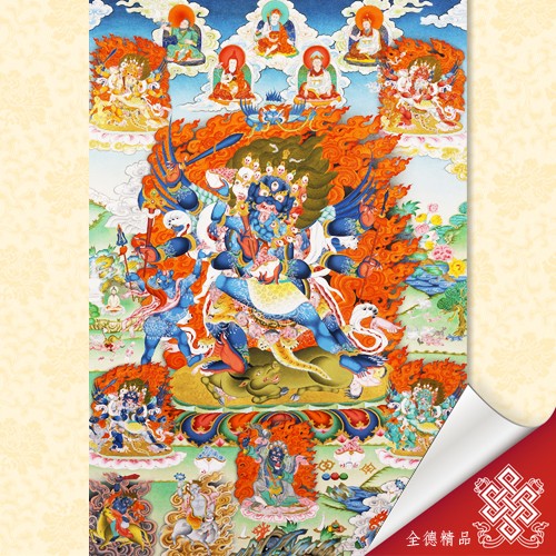 八大黑嚕嘎,甘露黑嚕嘎,護法,唐卡,
