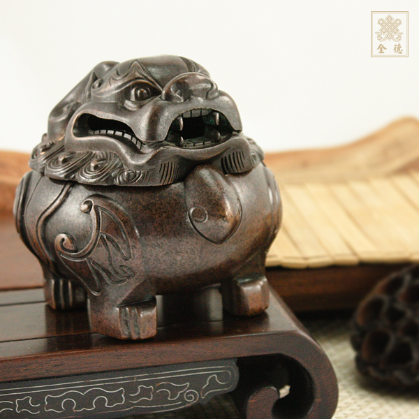 希少未使用 天然石 蛍石 香炉 三足 獅子頭 象耳 中国美術 希少未