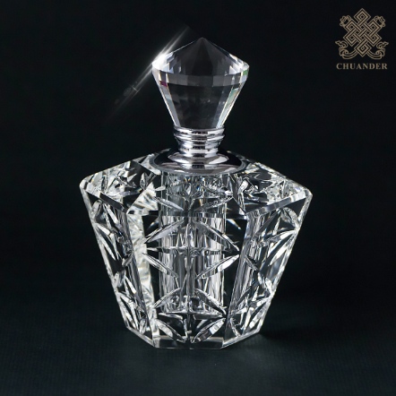 香水瓶-大-水晶六角形-鑽石頭切割面-12ml