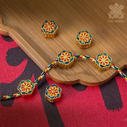 配件-古法燒琺瑯彩-二層橙心花