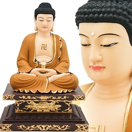 藥師佛-金剛座-彩繪-8吋8