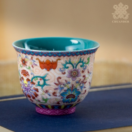 供水杯-萬花琺瑯全彩杯