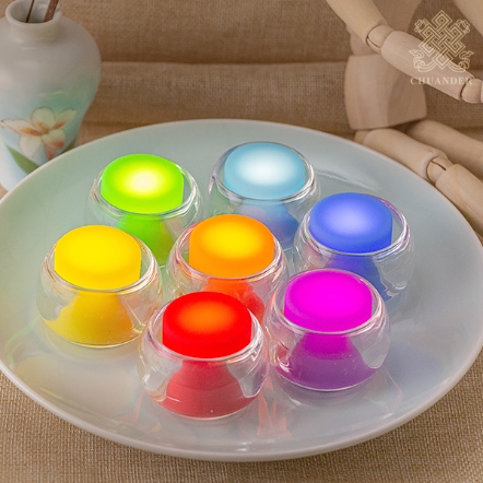 LED矽膠祈福燈-七色-含透明杯