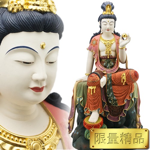 如意寶珠觀音-樟木極彩-60cm
