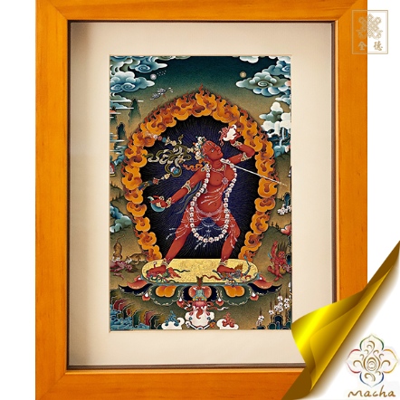 【瑪嘉唐卡】裱框-金剛瑜伽母-小（藝術紙）
