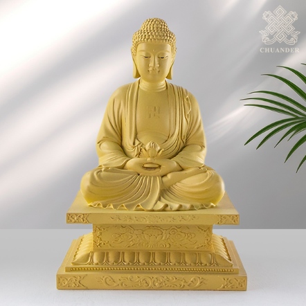 8寸8阿彌陀佛-金剛座-仿木