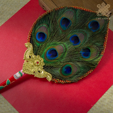 孔雀羽毛扇-摩尼寶型-7眼