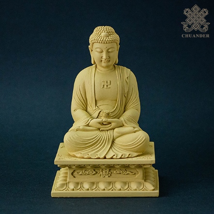 4寸5阿彌陀佛-金剛座-仿木