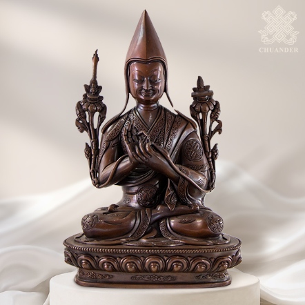 【釋迦族精品佛像】宗喀巴大師-紅銅-30cm