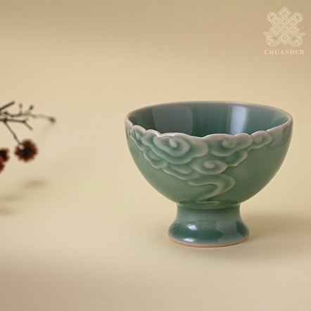 供水杯-青瓷祥雲-高腳杯
