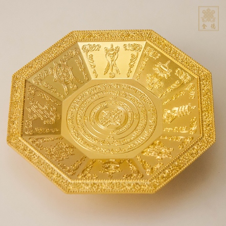 曼荼盤-八角形-八吉祥-金色（共三款）