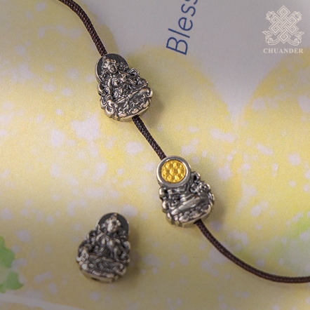 配件-純銀綠度母鍍金六字背光