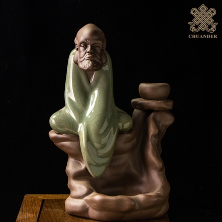 倒流香爐-禪靜達摩-青瓷