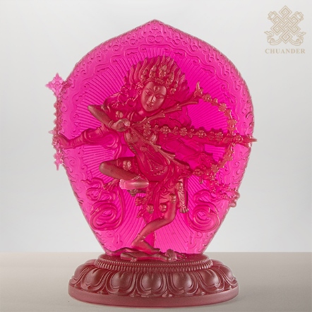 琉璃-作明佛母-紅色橢圓蓮花底（共二款）