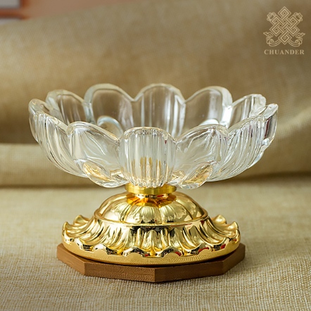 供盤-高腳-白色玻璃合金（共二款）