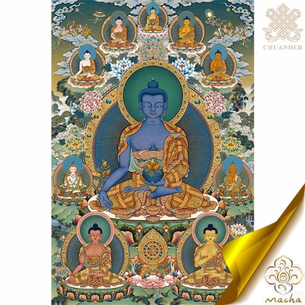 【瑪嘉唐卡】藥師八佛-藝術紙（共三款）