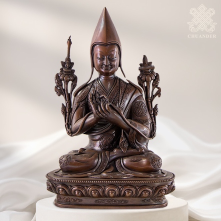 【釋迦族精品佛像】宗喀巴大師-紅銅-30cm