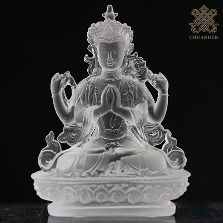 琉璃四臂觀音-9cm