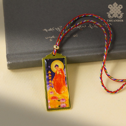 項鍊-長形佛牌-阿彌陀佛