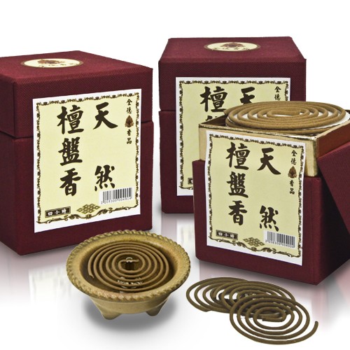 4H天然檀盤香-紅盒