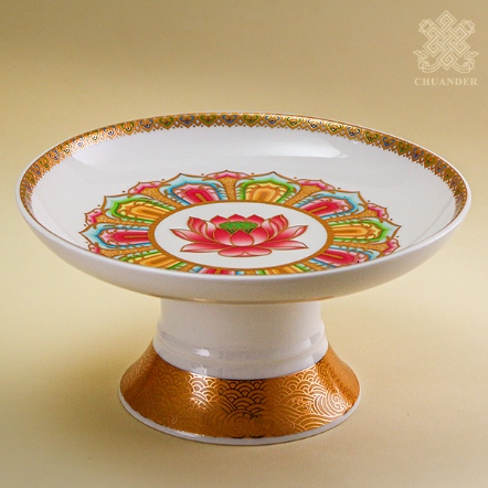 供盤-高腳-金彩蓮花