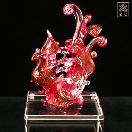 鳳舞乘雲獻吉祥-琉璃