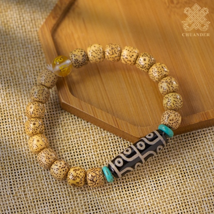 手串-星月菩提桶珠+天珠配飾