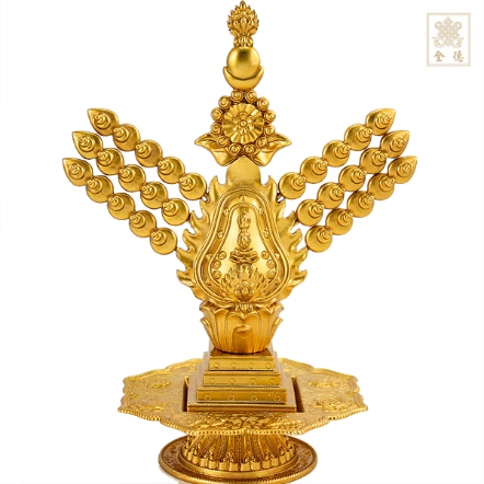 蓮師財神多瑪-銅鍍金