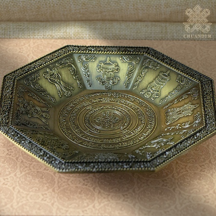 曼荼盤-八角形-八吉祥-青銅色（共三款）