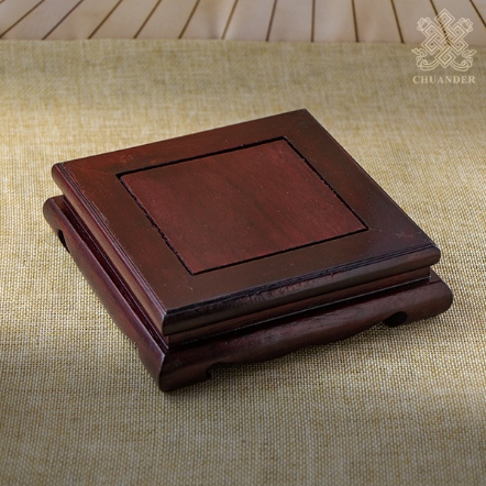 紫檀四方低雙層木座-中