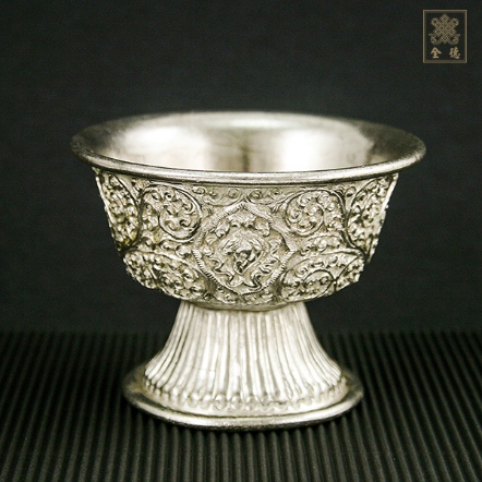 八供杯-精雕-高腳-白銅（一組）（共四款）