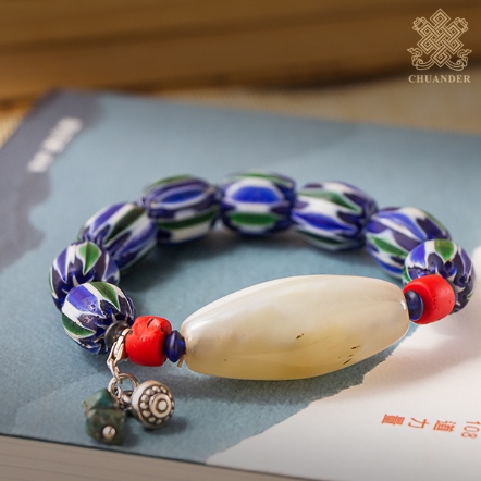 手串-老白玉髓+雪佛蘭+雪巴琉璃